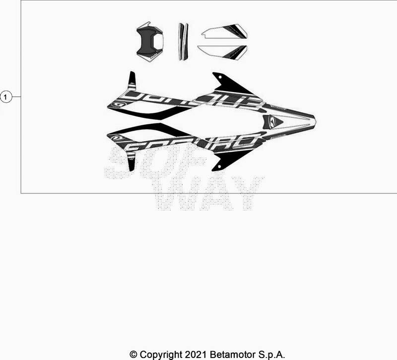 KIT DECO POUR BETA 50 RR ENDURO STD BLANC 2021