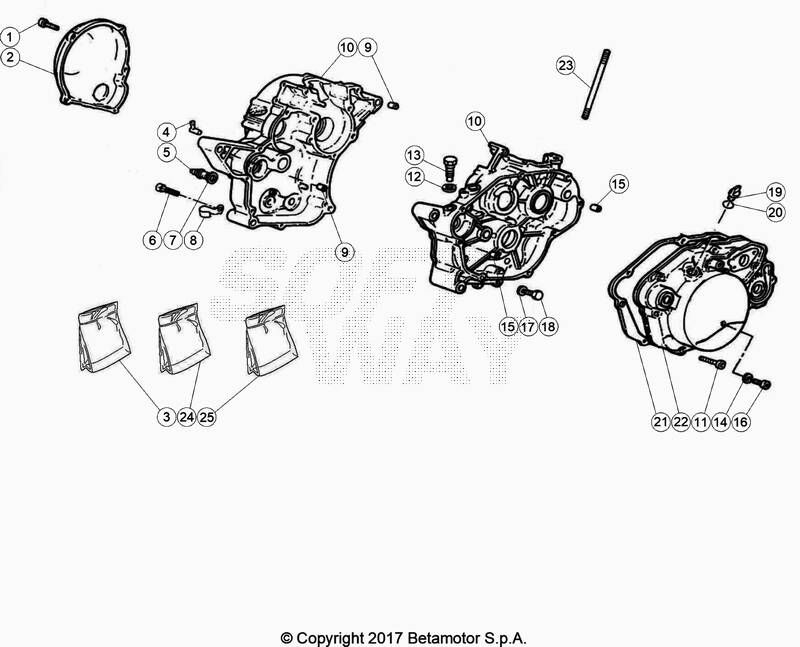 CARTER MOTEUR POUR BETA 50 RR MOTARD STD NOIR 2021