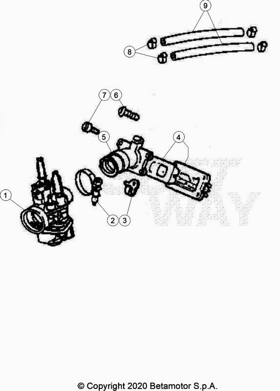 CARBURATEUR POUR BETA 50 RR MOTARD STD BLANC 2021