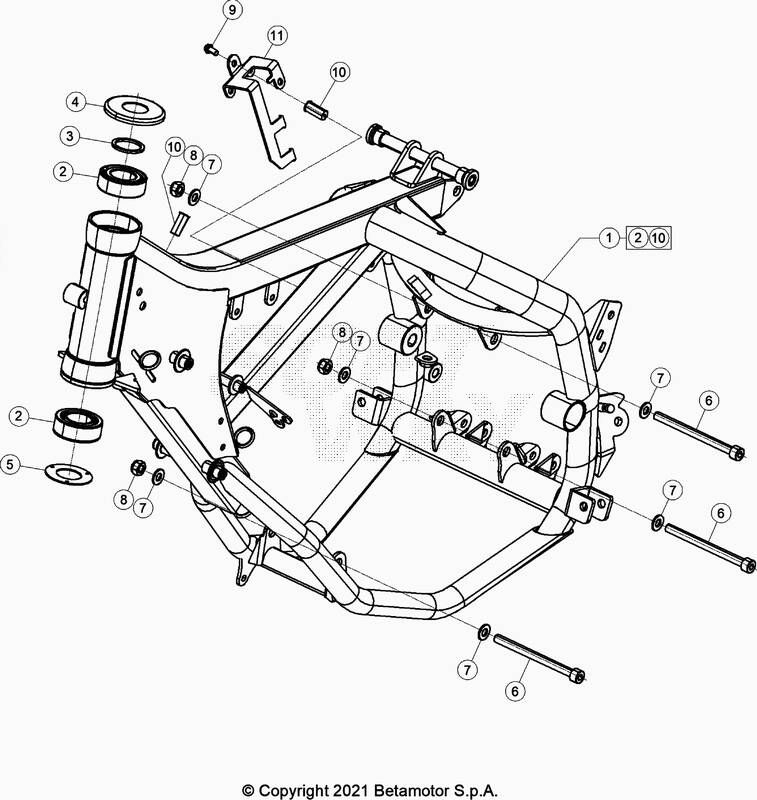 CHASSIS POUR BETA 50 ENDURO SPORT BLANC 2021