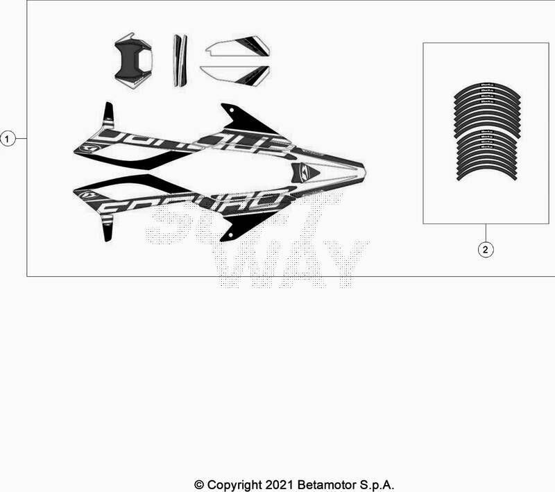 KIT DECO POUR BETA 50 ENDURO SPORT BLANC 2021