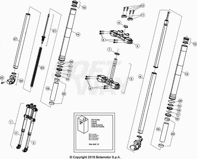 FOURCHE POUR BETA 50 RR MOTARD TRACK BLANC 2021