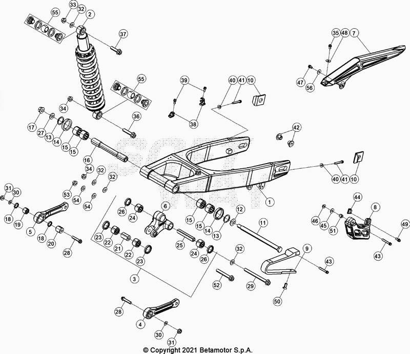 BRAS OSCILLANT POUR SUPERMOTARD 125 4T LC NOIR 2021