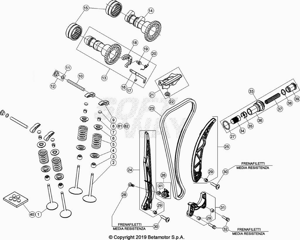 CYLINDRE CULASSE DISTRIBUTION POUR 430 RR 2022