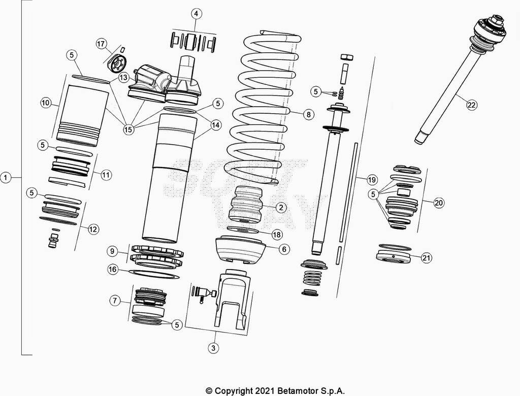 FOUCHE ARRIERE SUSPENSION ARRIERE POUR 480 RR 2023