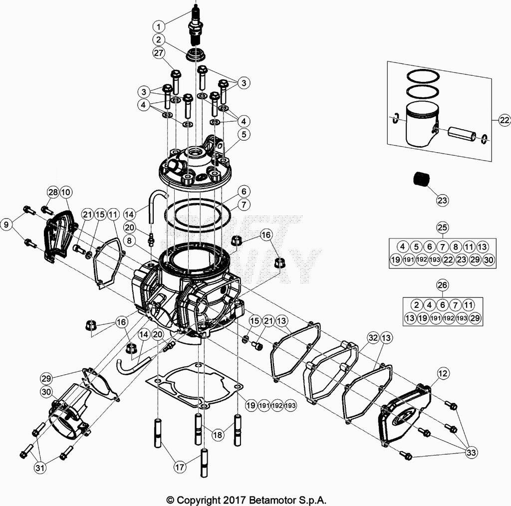 CYLINDRE CULASSE POUR 300 XTRAINER 2023