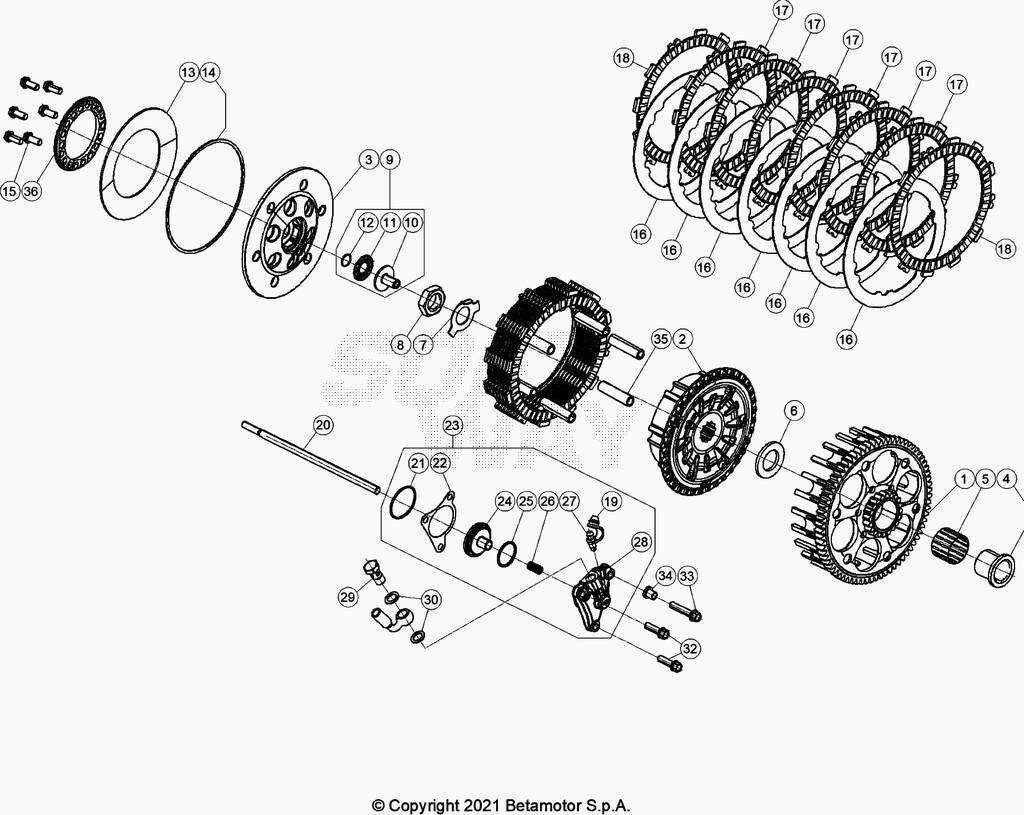 EMBRAYAGE POUR 480 RACING 2023