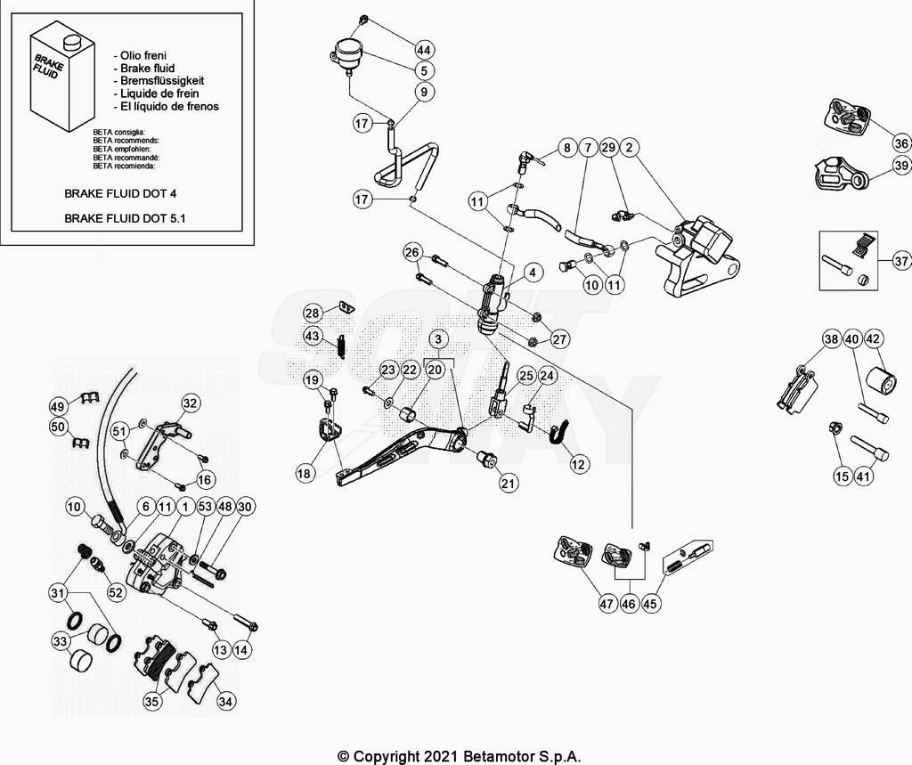 FREINS POUR MOTARD BLACK RR 50 2T 2023