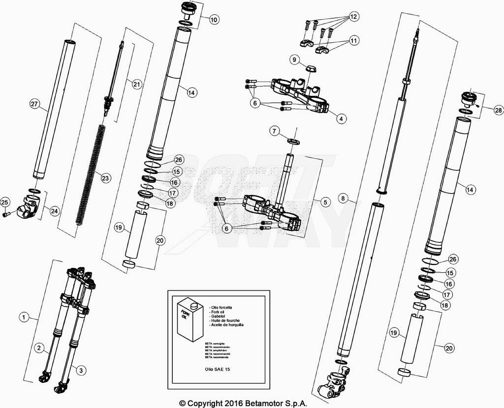 FOURCHE POUR ENDURO RR 50 2T RACING 2023