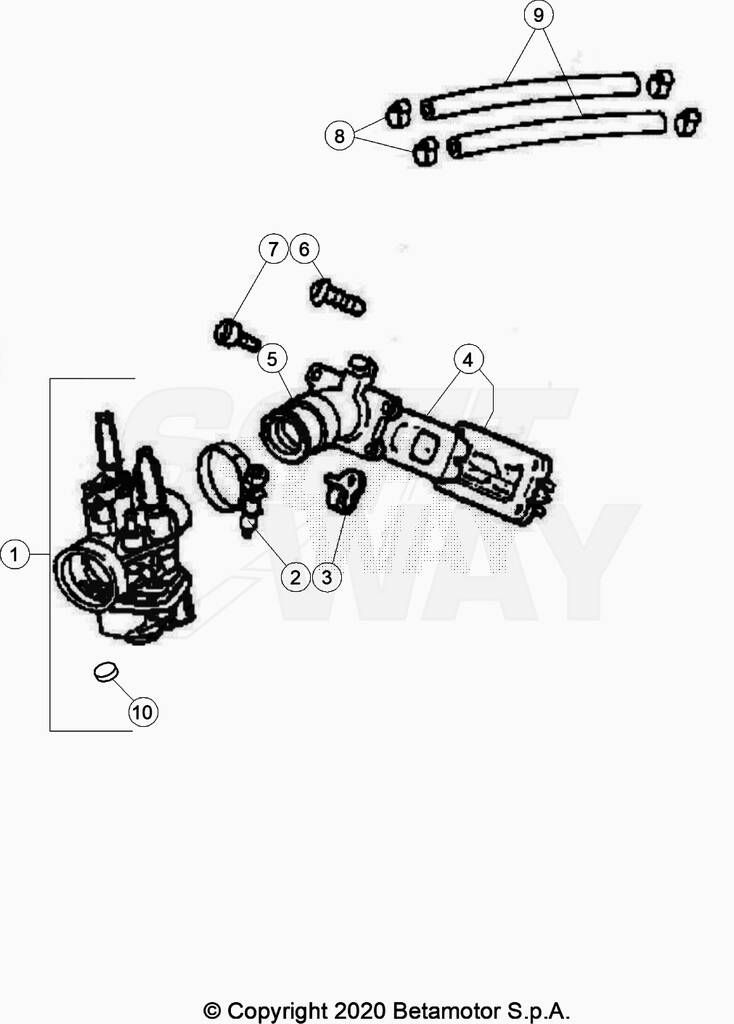 CARBURATEUR POUR ENDURO RR 50 2T RACING 2023