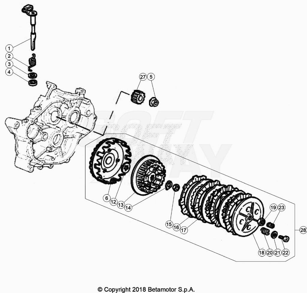 EMBRAYAGE POUR ENDURO RR 50 2T RACING 2023