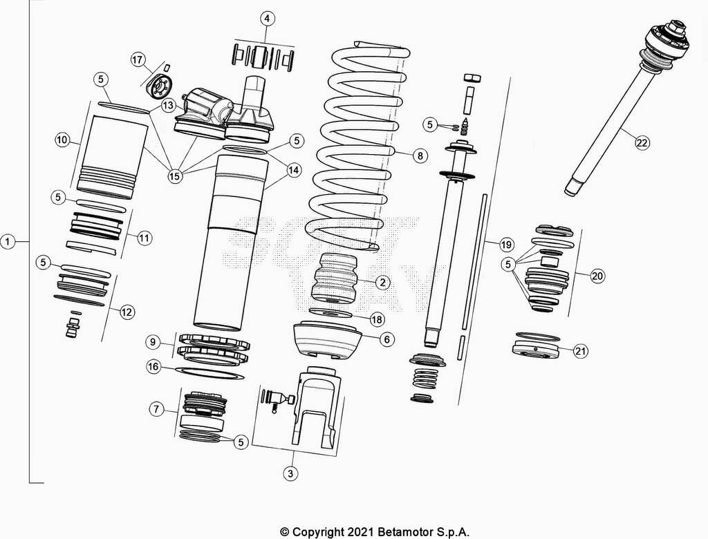 AMORTISSEUR POUR 250 RR 2023