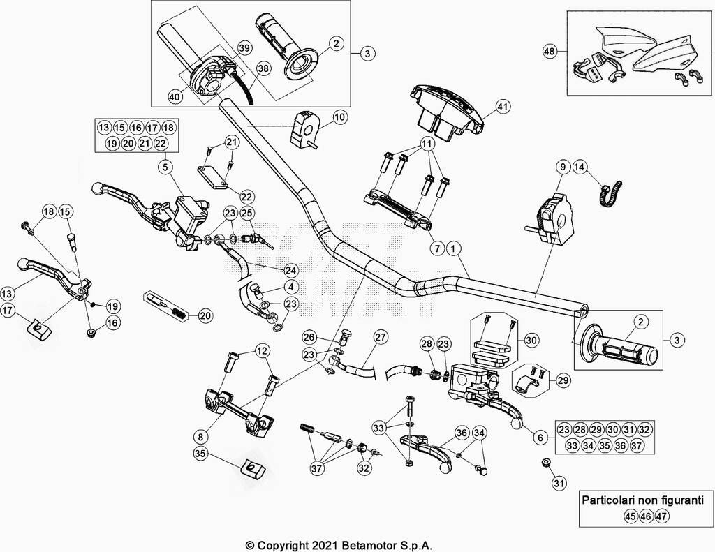 GUIDONCOMMANDE POUR 250 RACING 2020