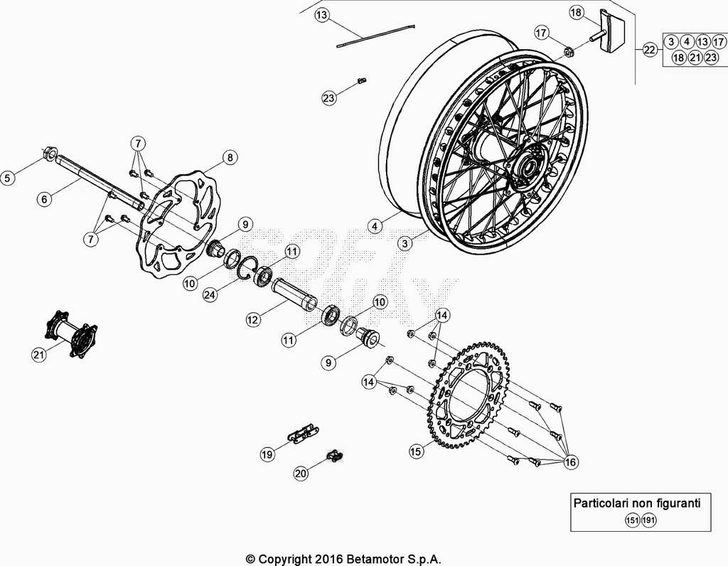 ROUE ARRIERE POUR 250 RACING 2020