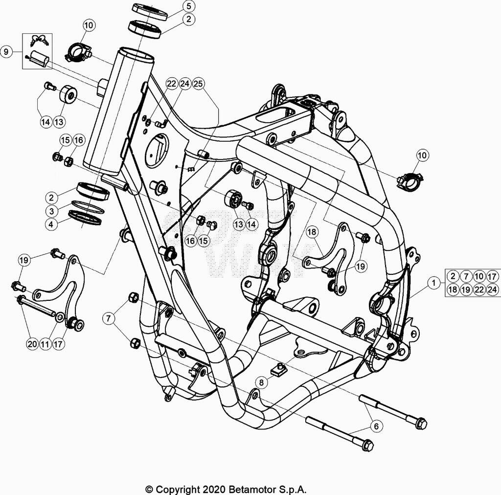 CADRE POUR 250 RR 2020